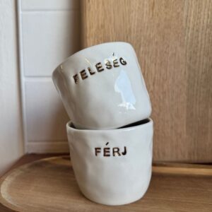 Aranyozott Feleség-Férj pohár