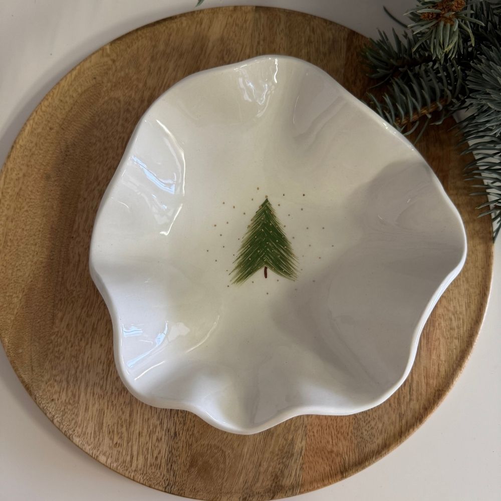 Arany fenyős fodros tál - Image 2