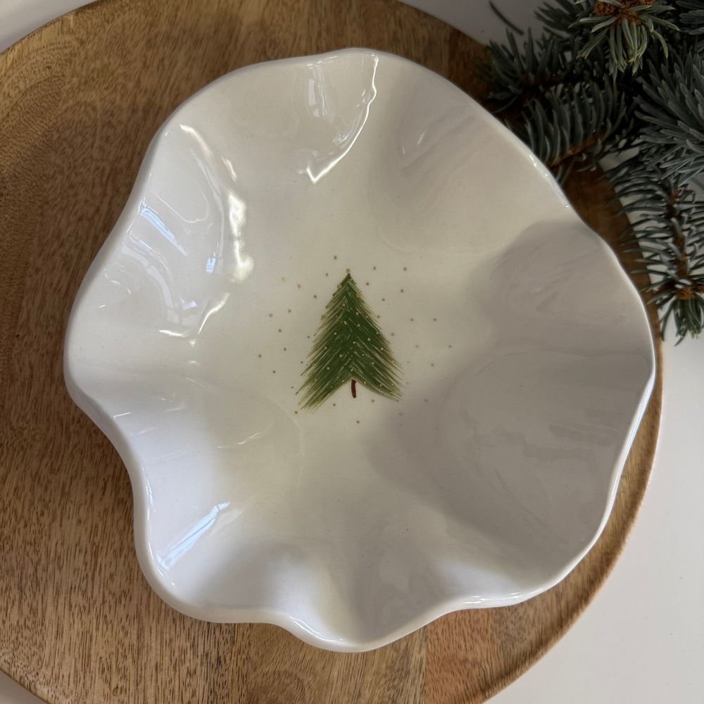 Arany fenyős fodros tál - Image 3