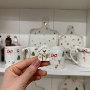 Arany házikó karácsonyfadísz