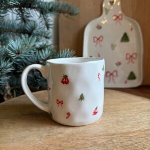 Piros kisautós bögre