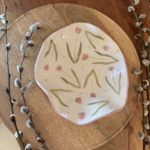 Tulipános fodros tál