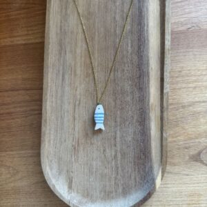 Kék csíkos halas nyaklánc